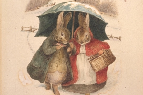 Beatrix Potter's design for a greetings card%2C 1890.